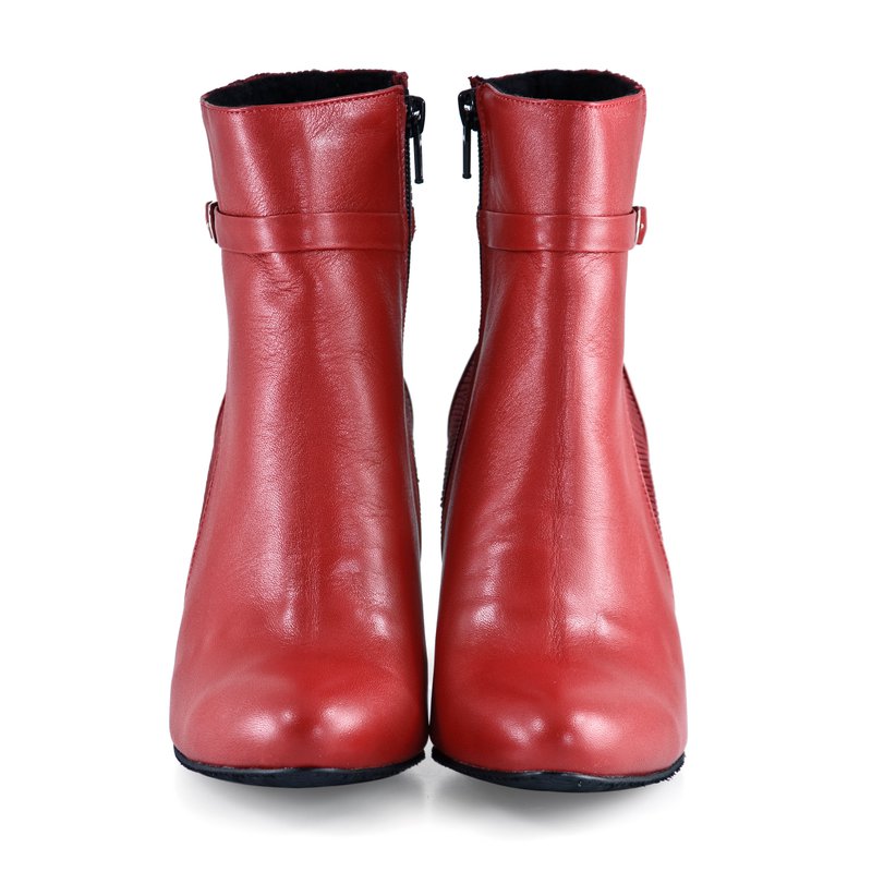Botine piele rosu Sophia D8 - orice culoare