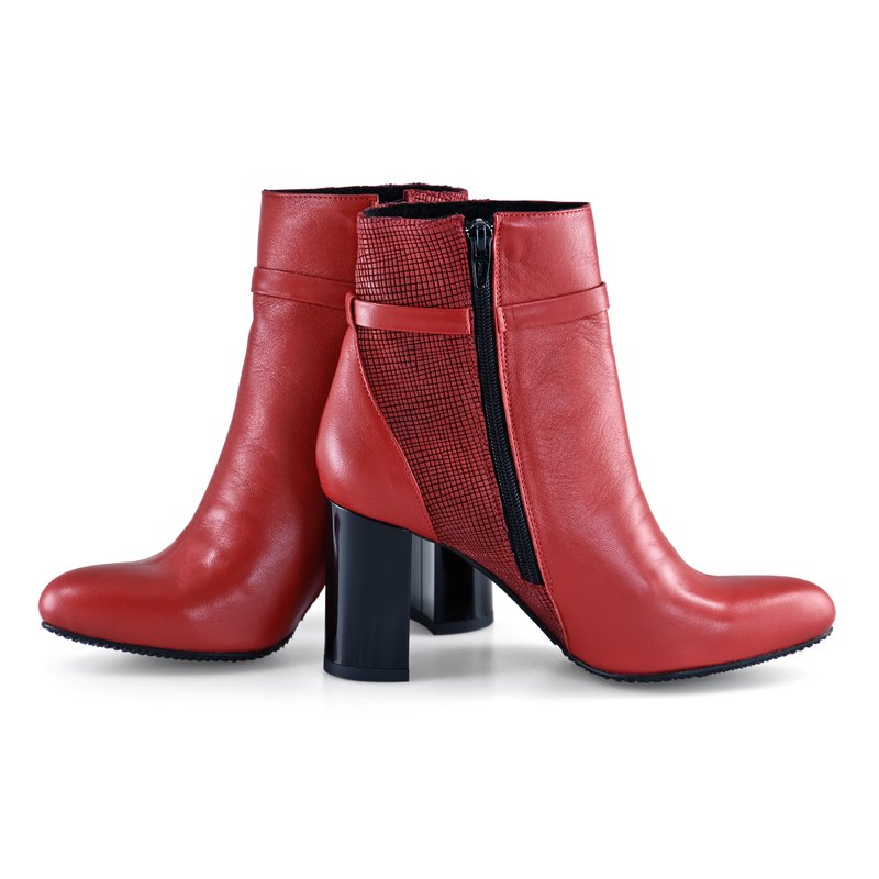 Botine piele rosu Sophia D8 - orice culoare