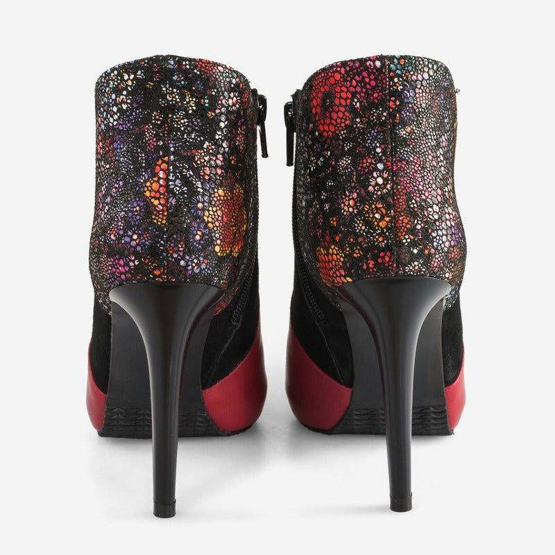 Botine Piele Rosu Color Alessia D10 - orice culoare