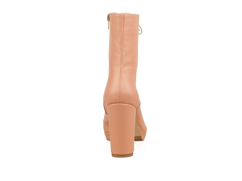 Ghete Dama piele Nude/Negru Alesy N31 - orice culoare