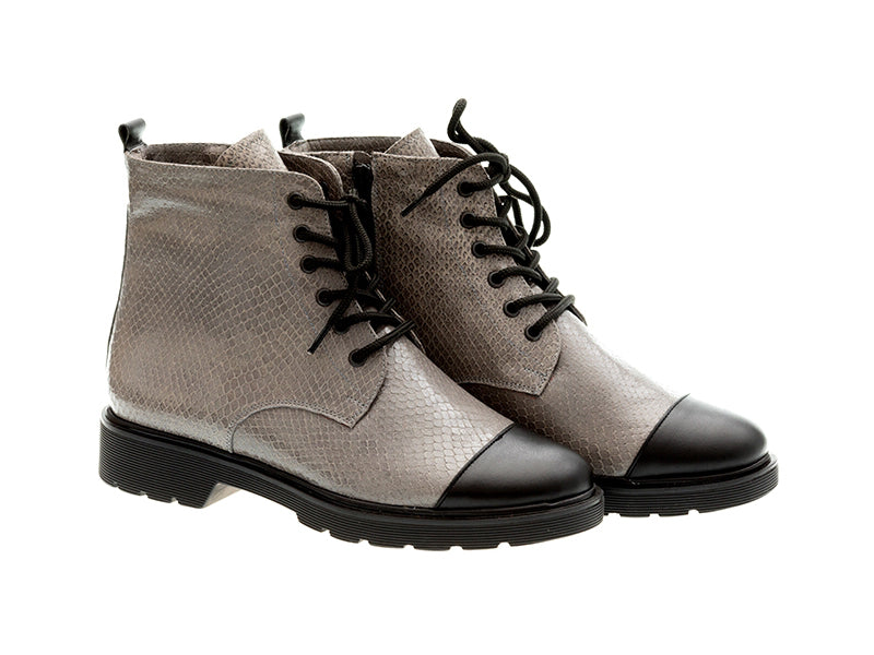 Bocanci Piele Argintiu Serena N30 - orice culoare