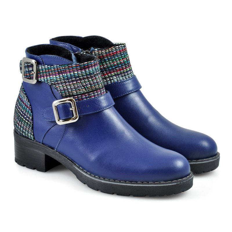 Ghete dama piele naturala bleumarin Delia D17 - orice culoare