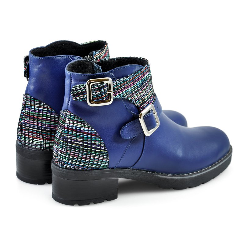 Ghete dama piele naturala bleumarin Delia D17 - orice culoare