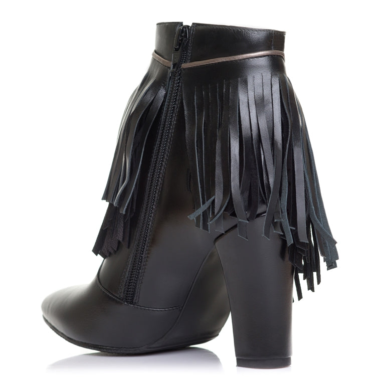Botine piele cu franjuri F7 - orice culoare