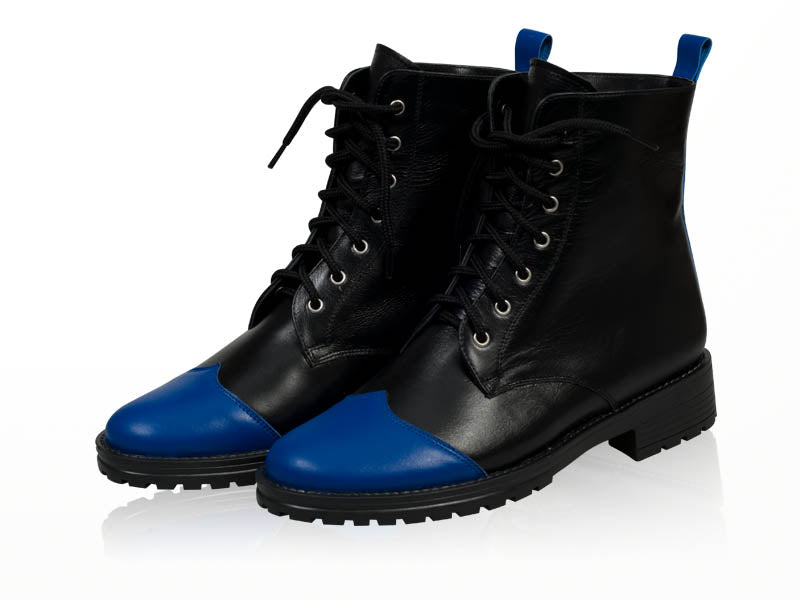 Ghete dama Sport albastru, piele naturala - orice culoare