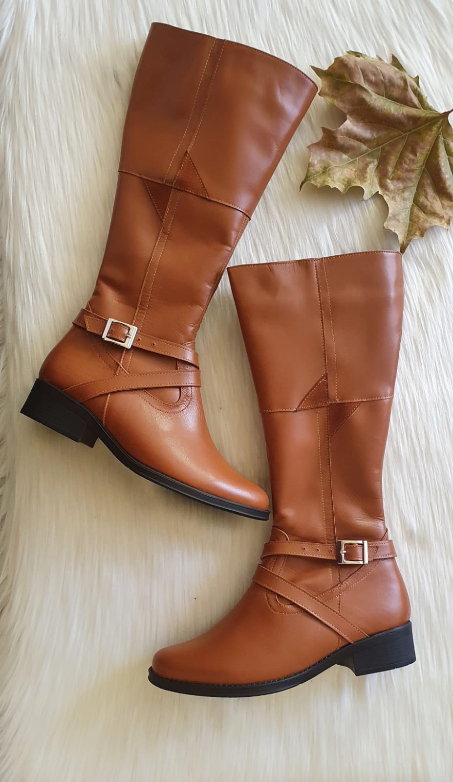 Cizme dama piele naturala Camel - Bev