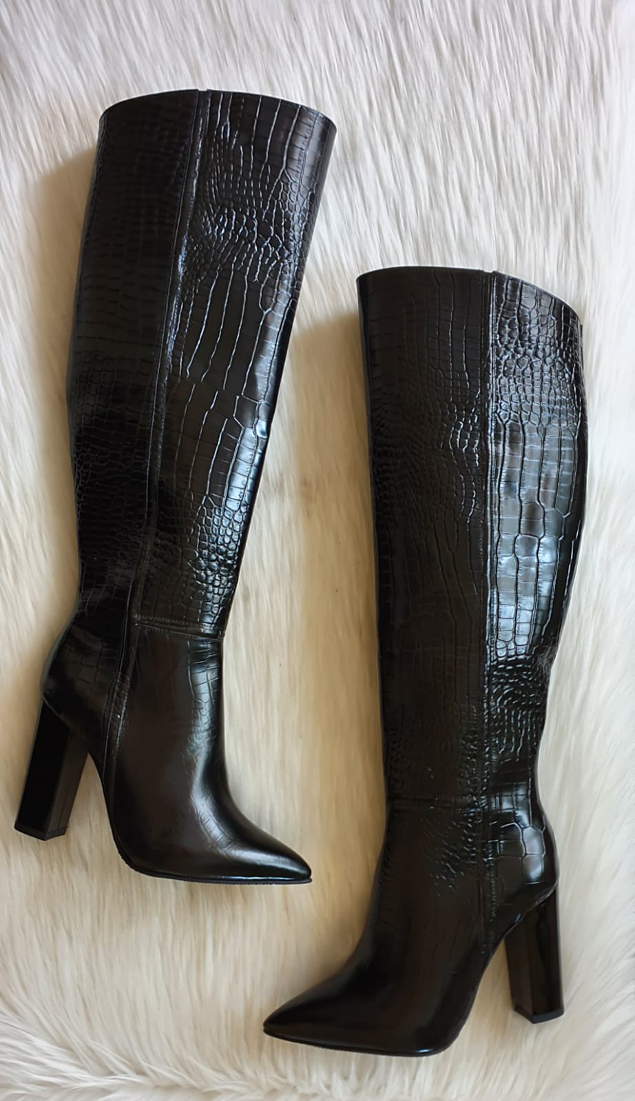 Cizme dama stiletto style toc gros  C10 - orice culoare