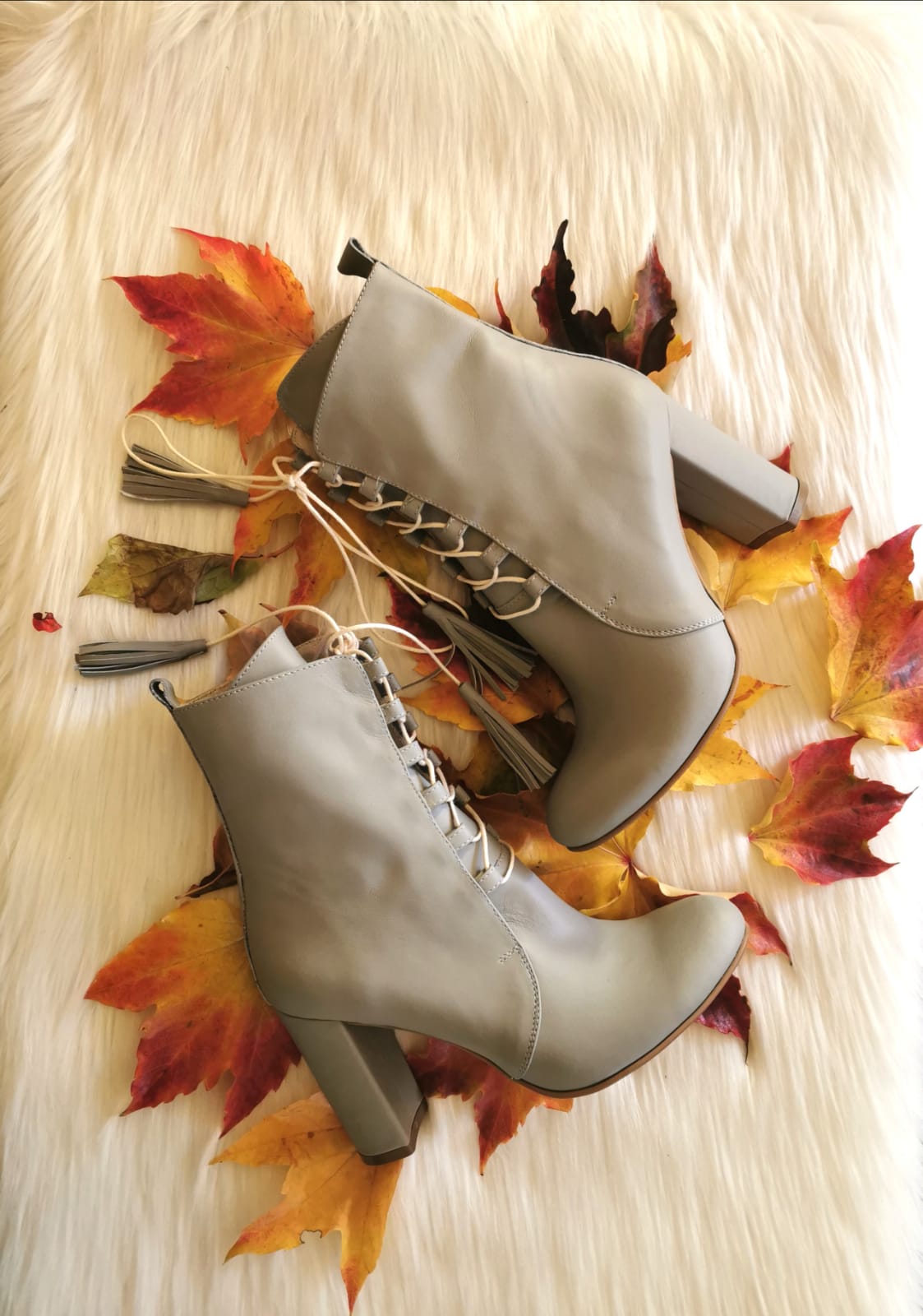 Botine piele intoarsa caramaiziu F30  - orice culoare