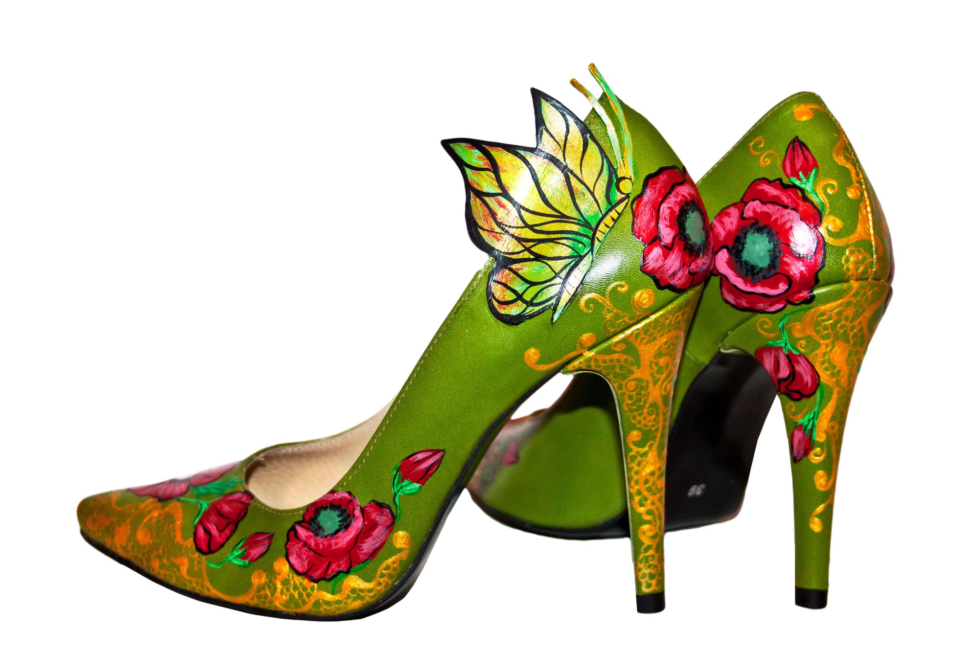 Pantofi piele naturala verde set mama - fiica M3 - orice culoare