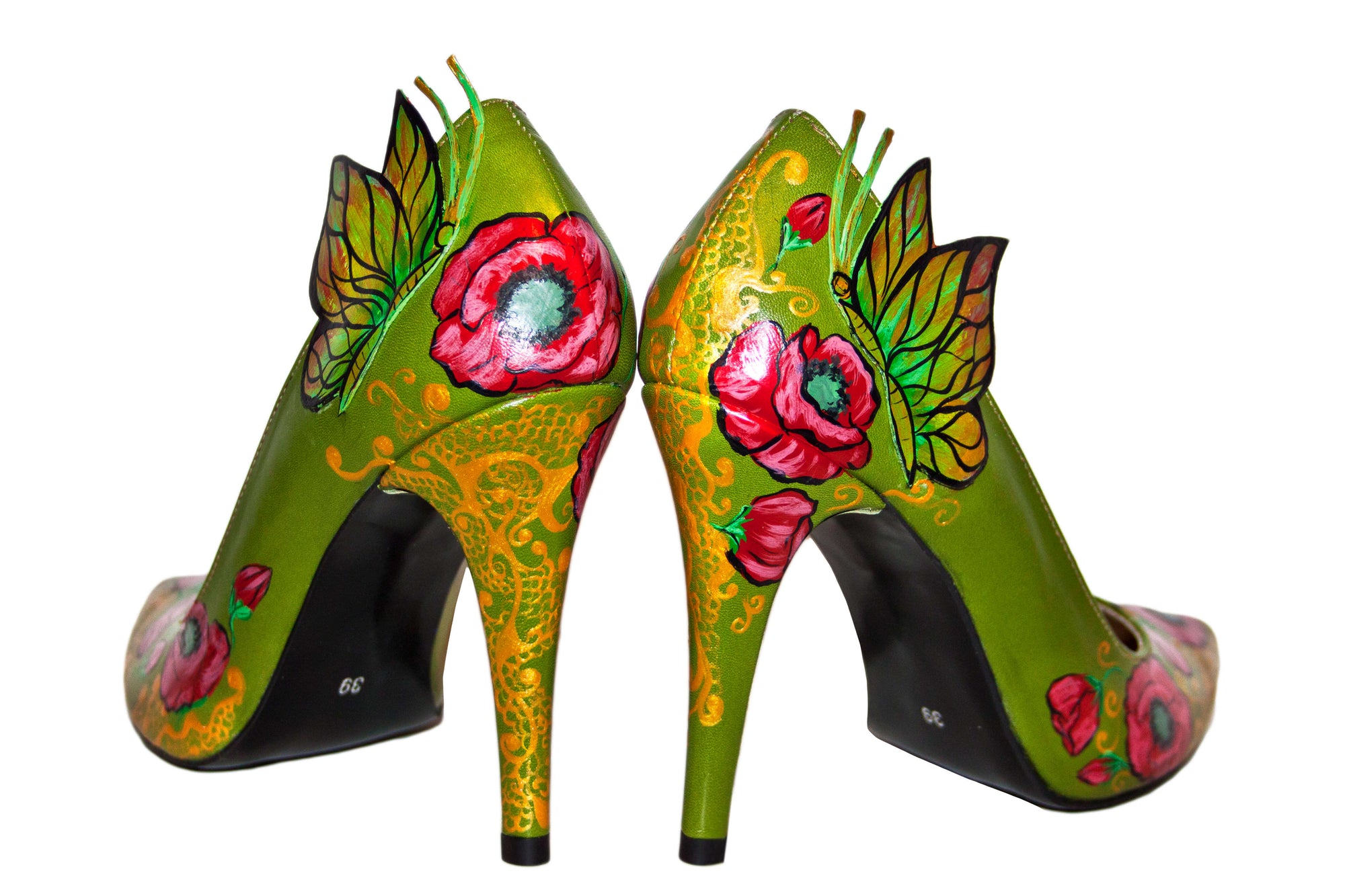 Pantofi piele naturala verde set mama - fiica M3 - orice culoare