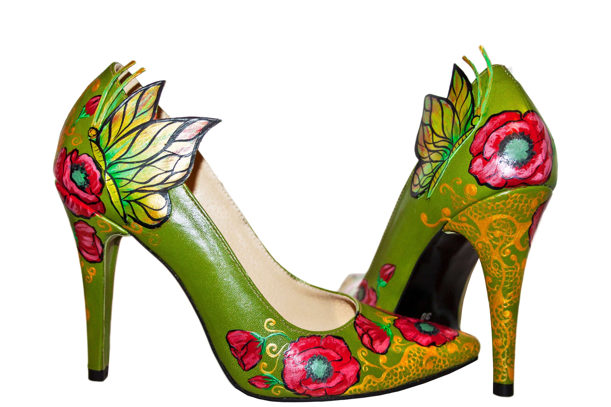 Pantofi piele naturala verde set mama - fiica M3 - orice culoare