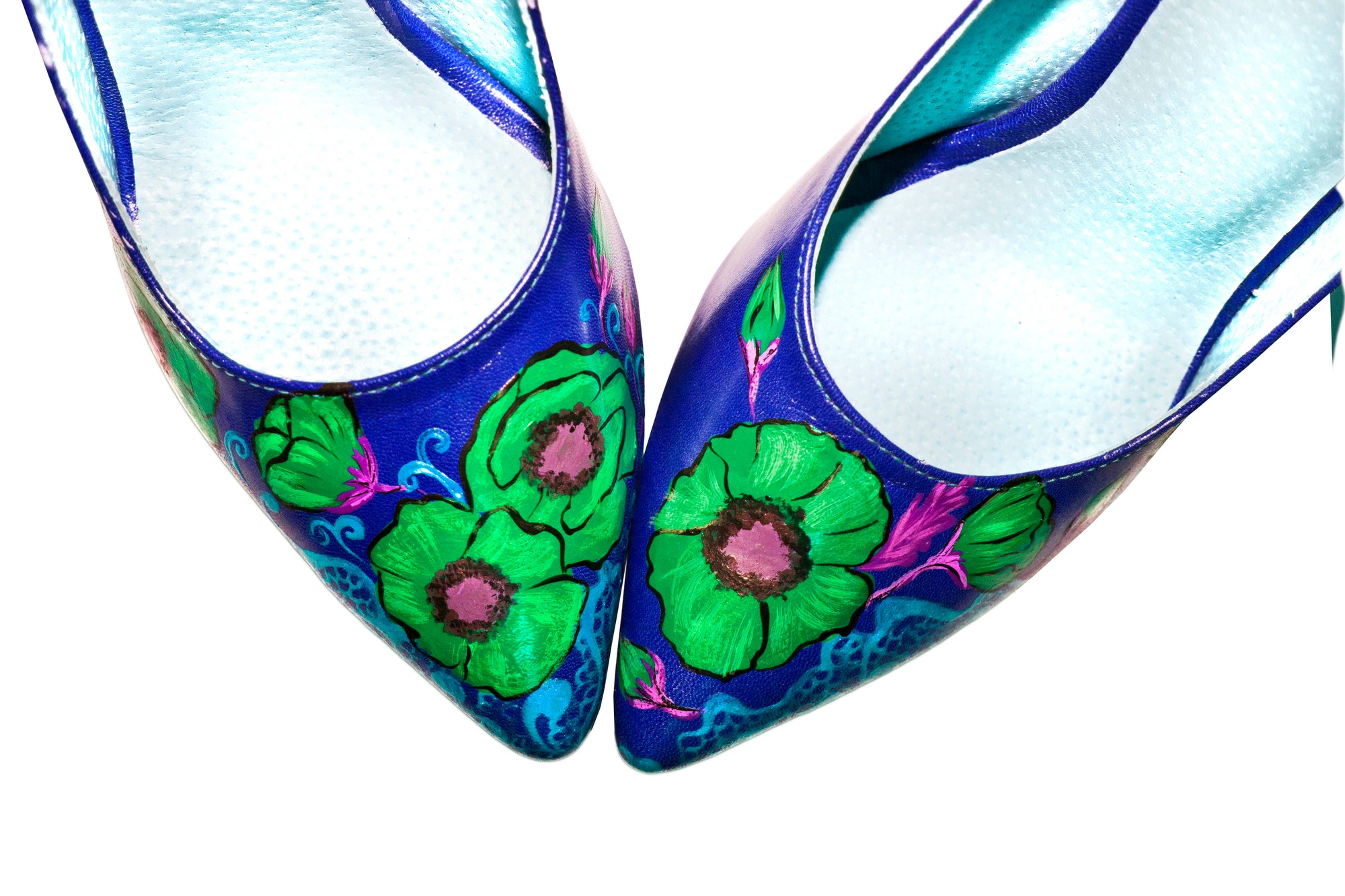 Pantofi piele naturala albastru set mama - fiica M4 - orice culoare