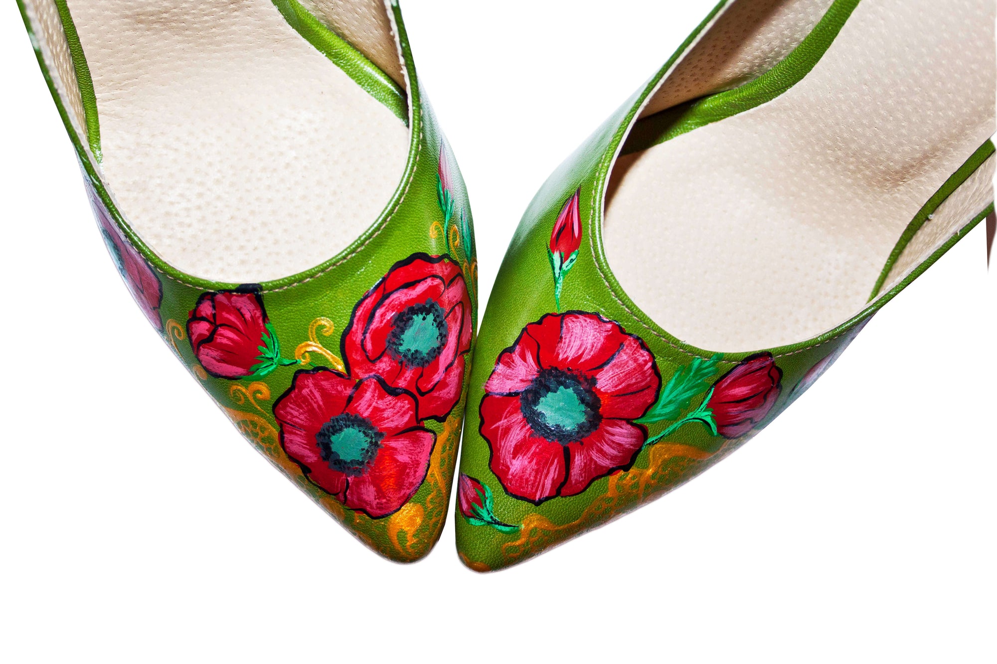Pantofi piele naturala verde set mama - fiica M3 - orice culoare