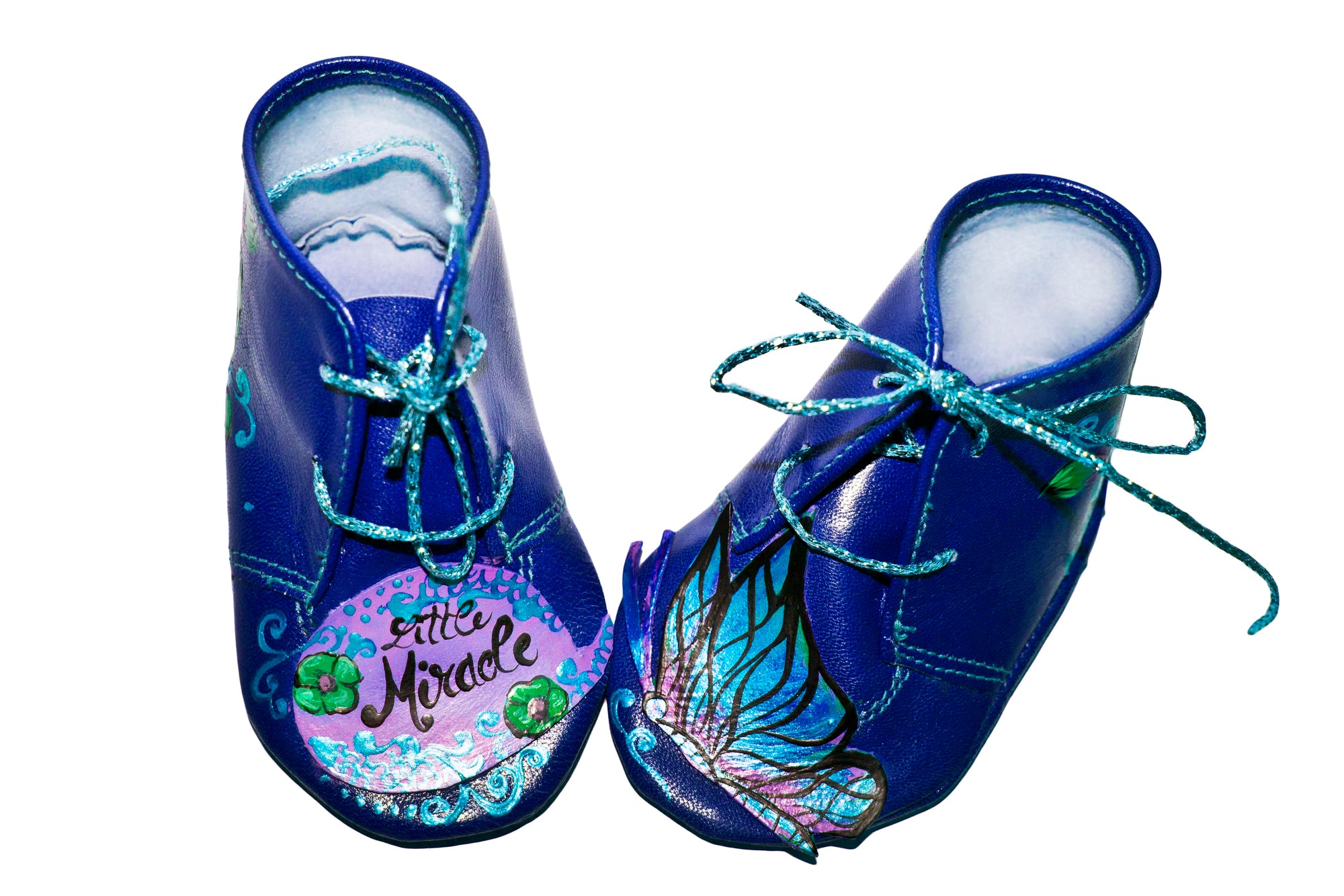 Pantofi piele naturala albastru set mama - fiica M4 - orice culoare