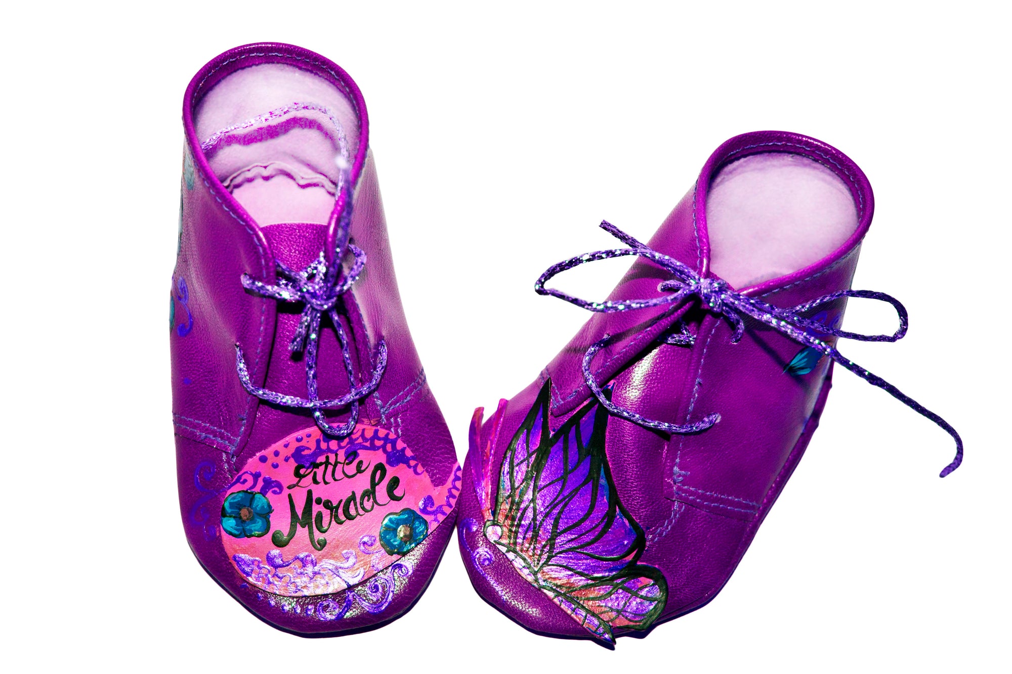 Pantofi piele naturala mov set mama - fiica M2 - orice culoare