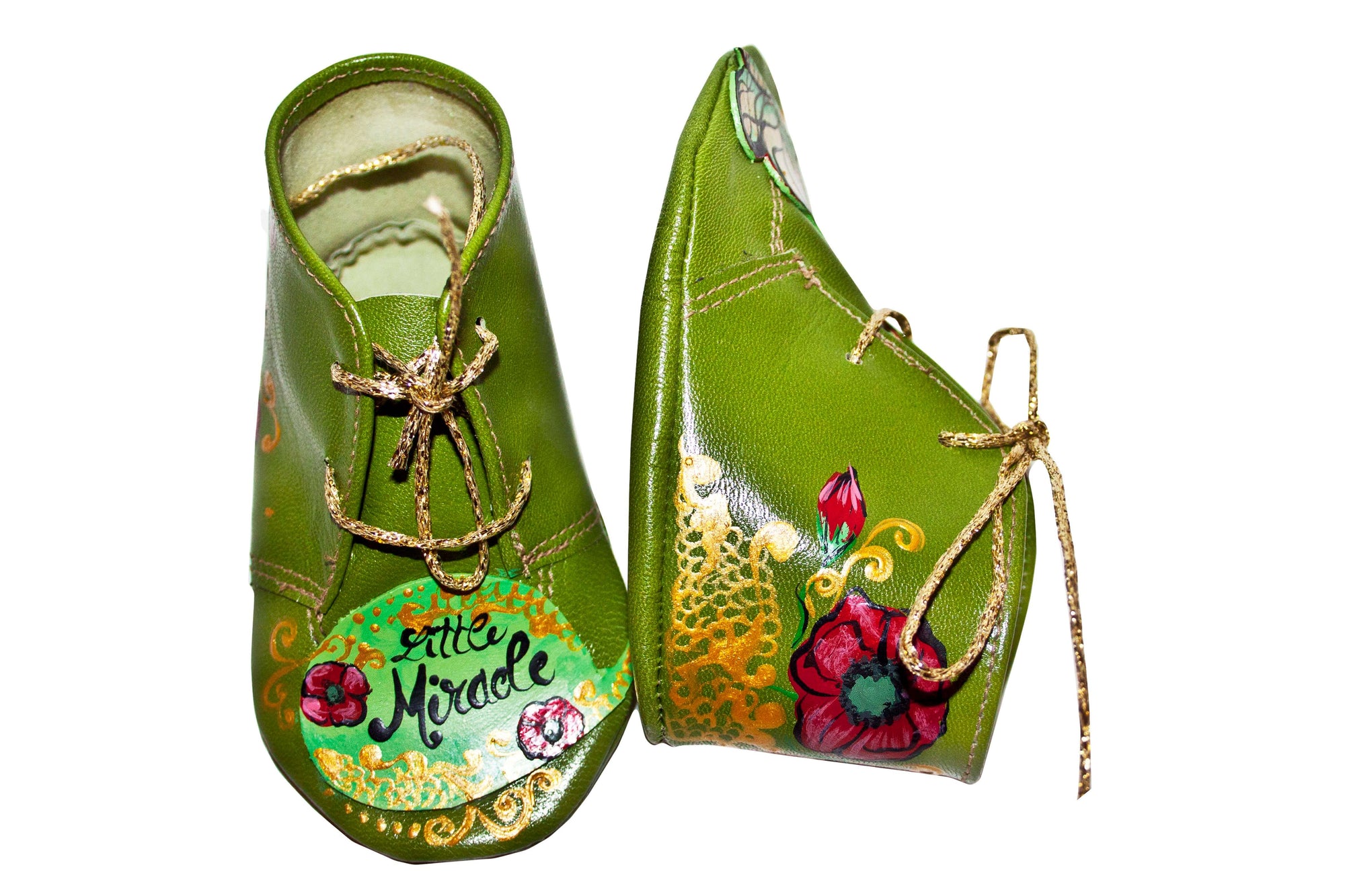 Pantofi piele naturala verde set mama - fiica M3 - orice culoare