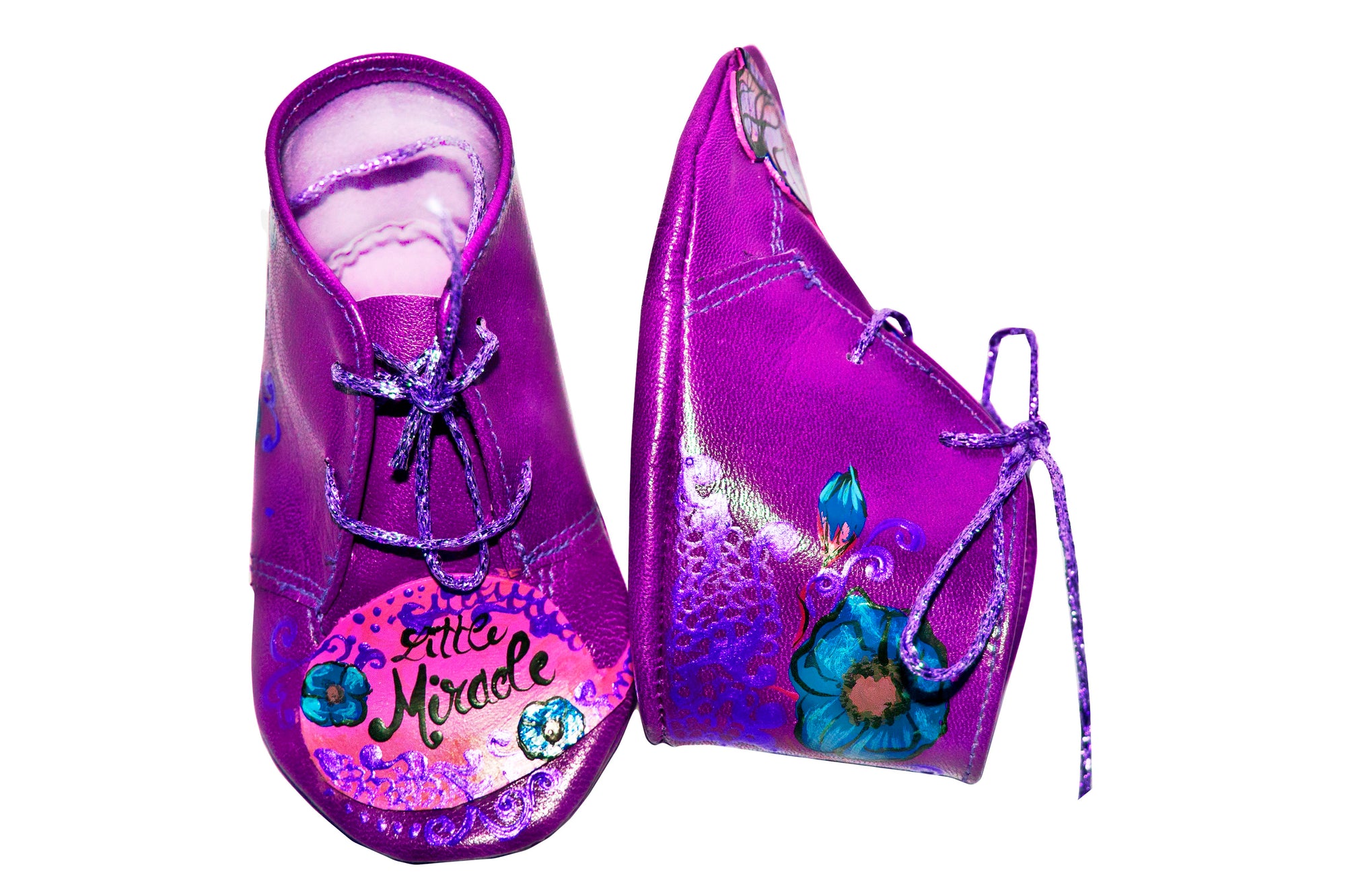 Pantofi piele naturala mov set mama - fiica M2 - orice culoare