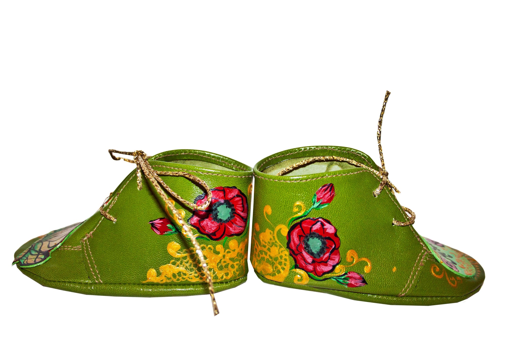 Pantofi piele naturala verde set mama - fiica M3 - orice culoare