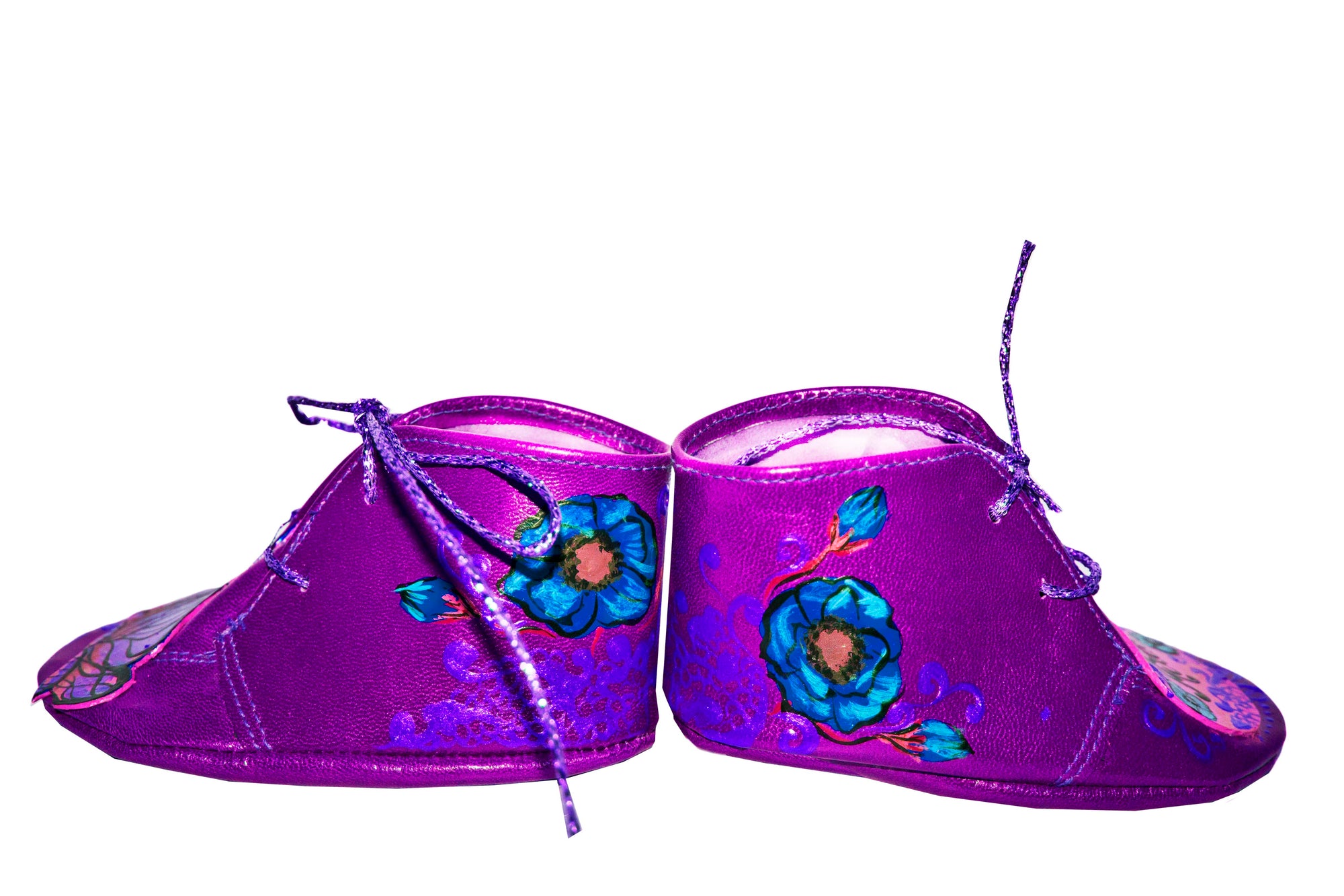 Pantofi piele naturala mov set mama - fiica M2 - orice culoare