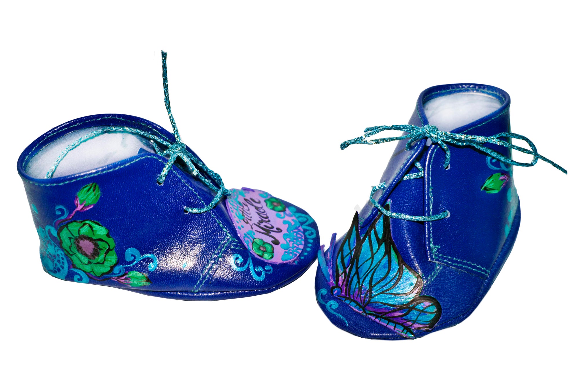 Pantofi piele naturala albastru set mama - fiica M4 - orice culoare