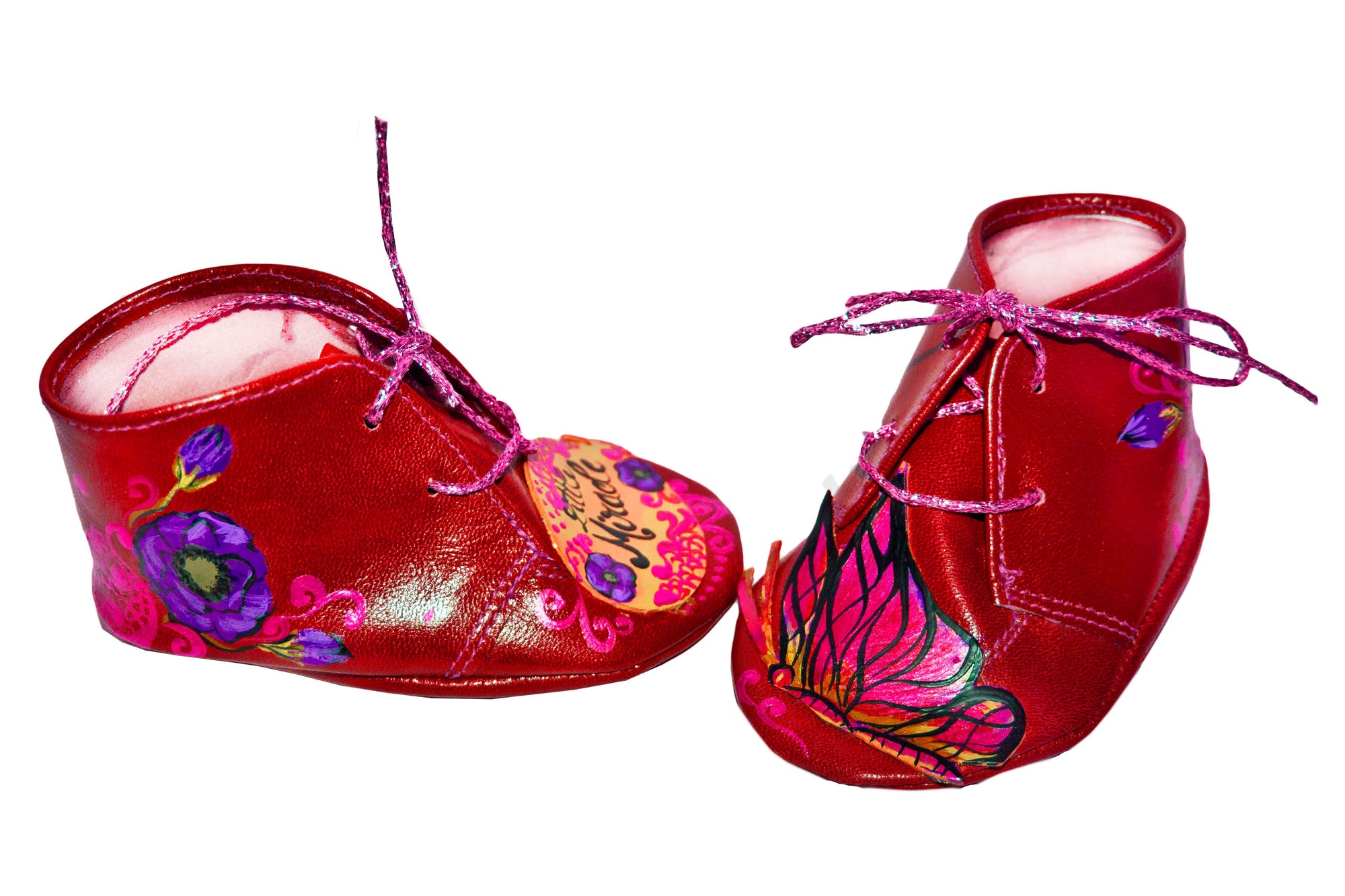 Pantofi piele naturala rosu set mama - fiica M1 - orice culoare