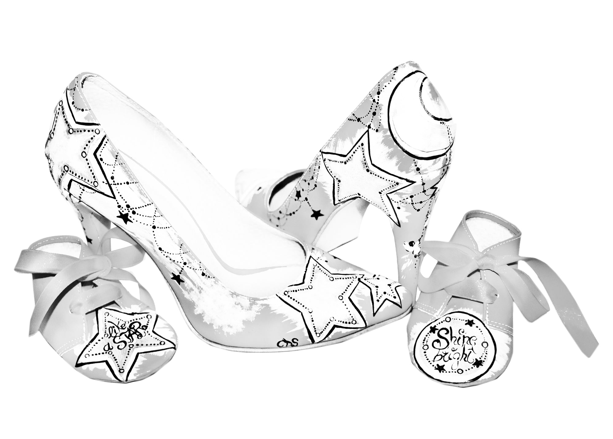 Pantofi piele naturala alb set mama - fiica M5 - orice culoare