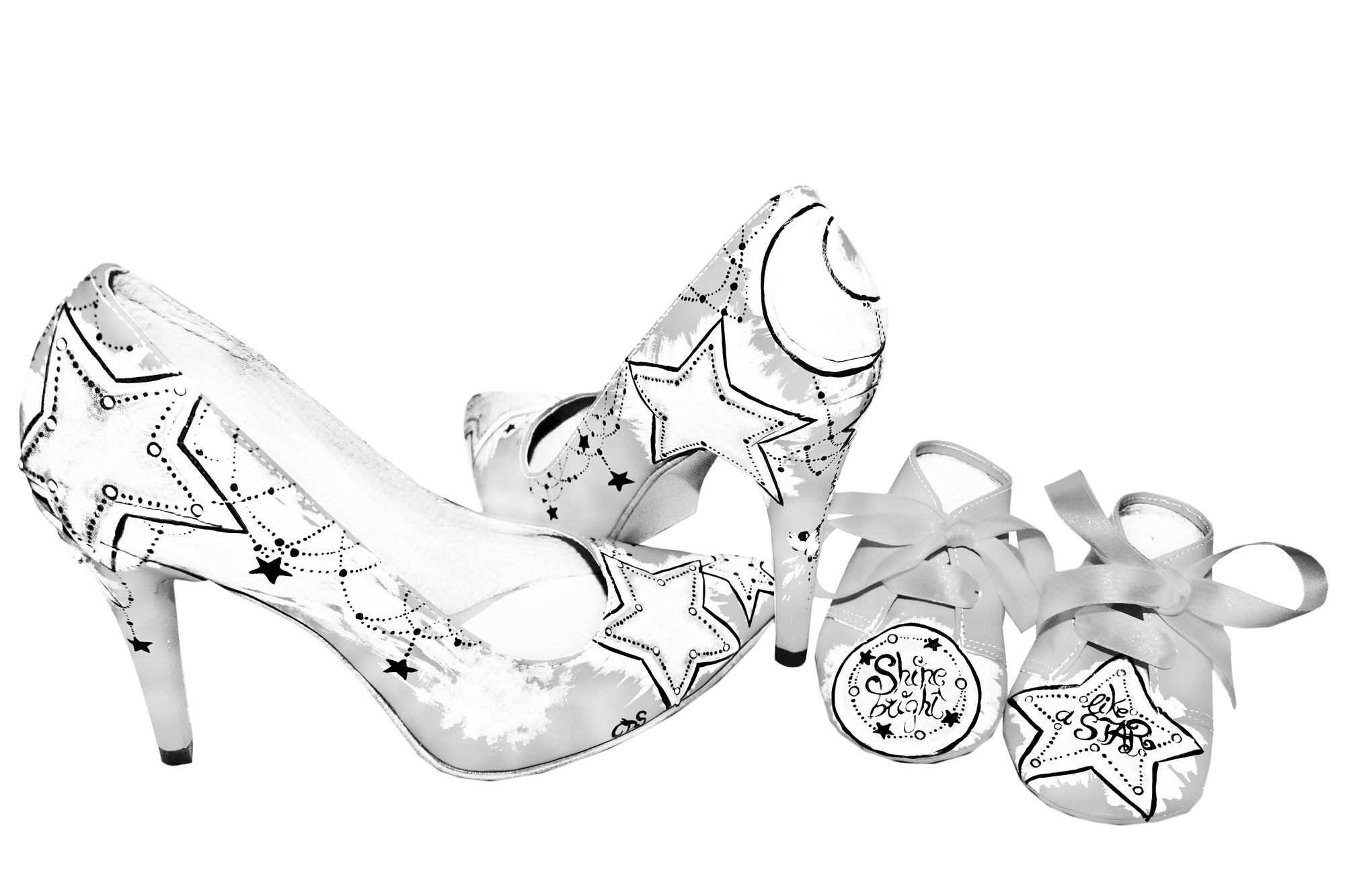 Pantofi piele naturala alb set mama - fiica M5 - orice culoare