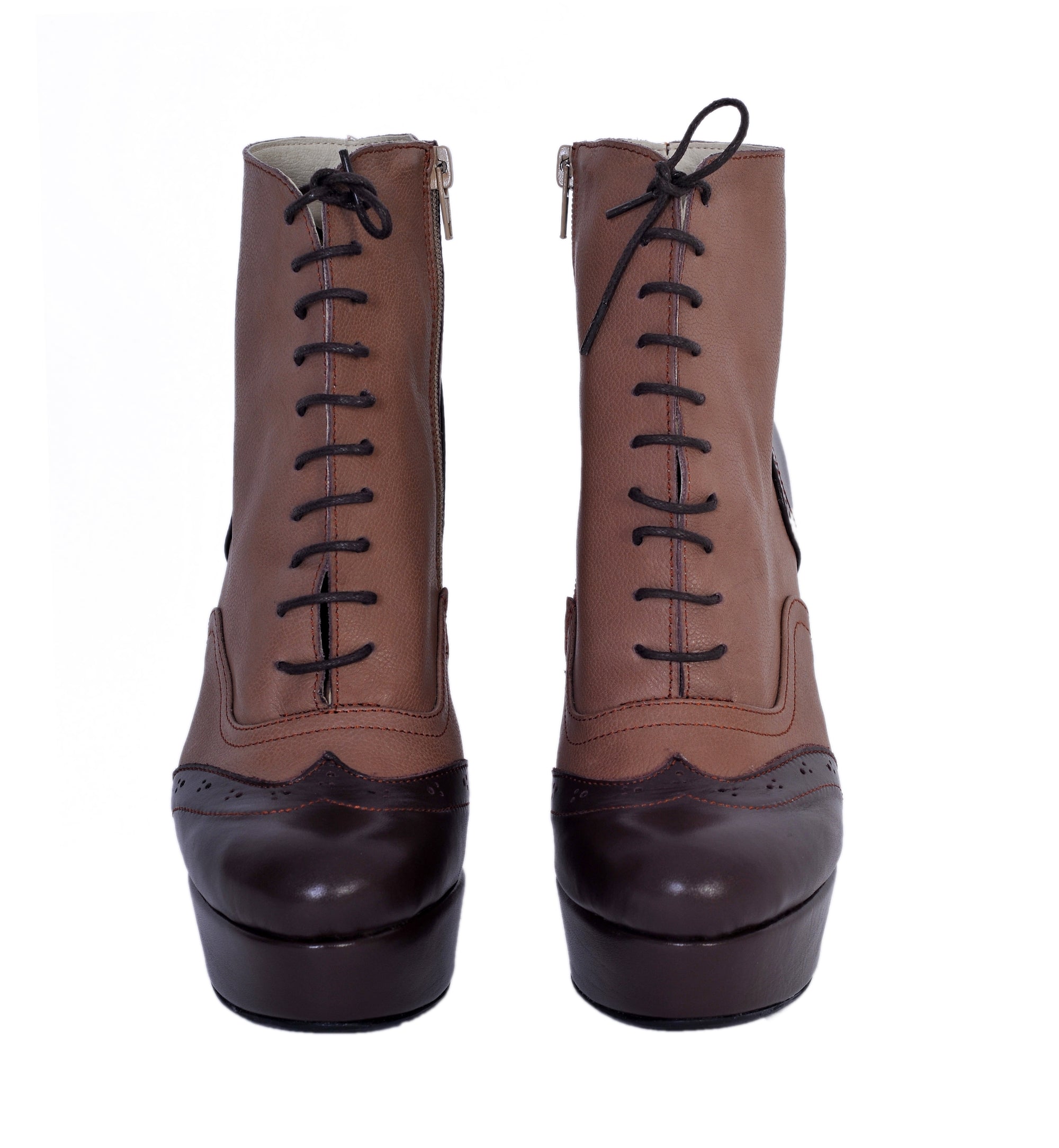 Botine Foxy cu siret piele naturala orice culoare duo