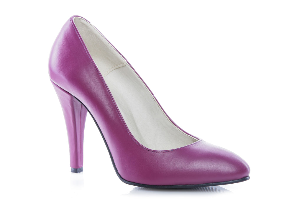 Pantofi Stiletto mov piele naturala Casual - orice culoare