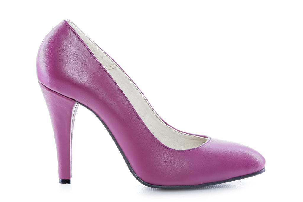 Pantofi Stiletto mov piele naturala Casual - orice culoare