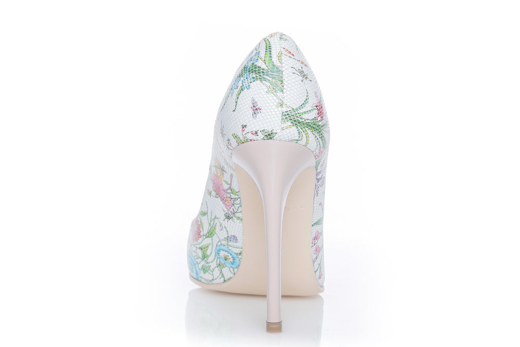 Pantofi Stiletto Very Chic piele Flori  - disponibili pe orice culoare