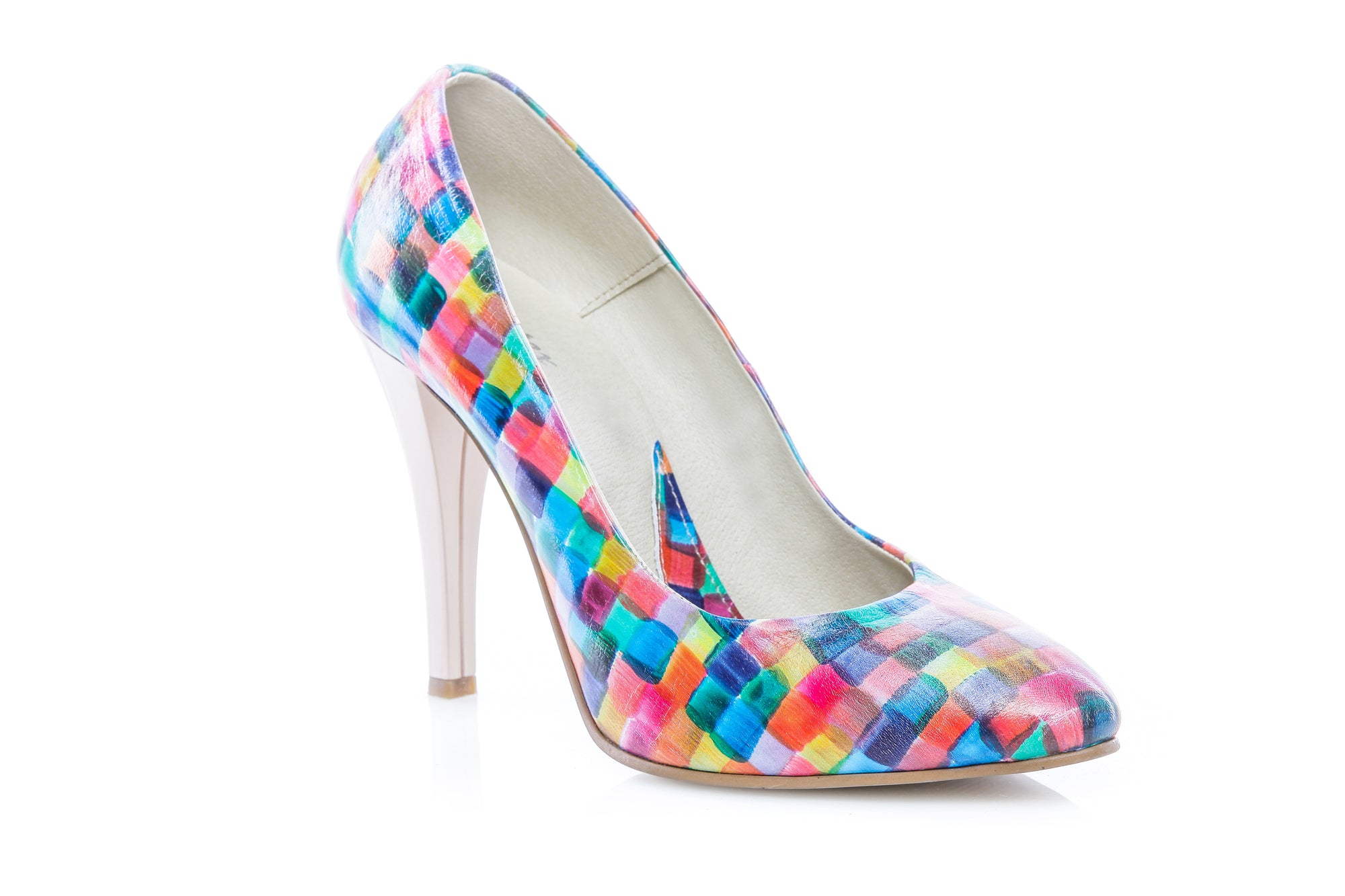 Pantofi Stiletto Multicolor piele naturala Casual  -orice culoare