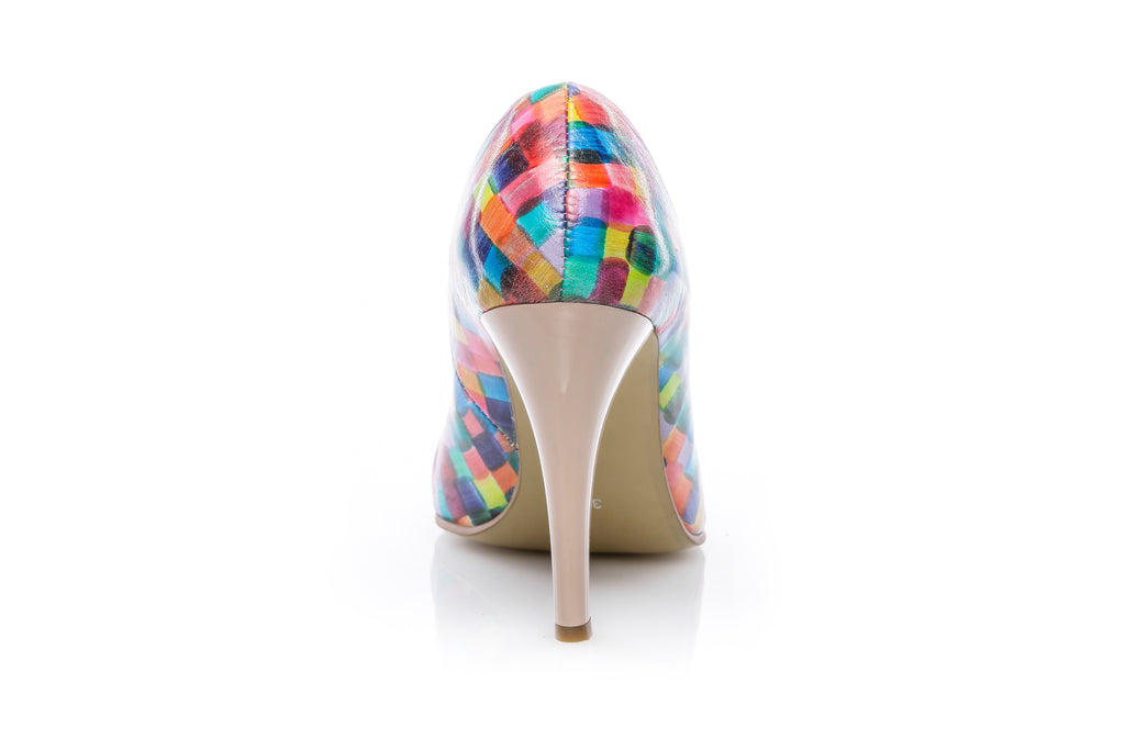Pantofi Stiletto Multicolor piele naturala Casual  -orice culoare