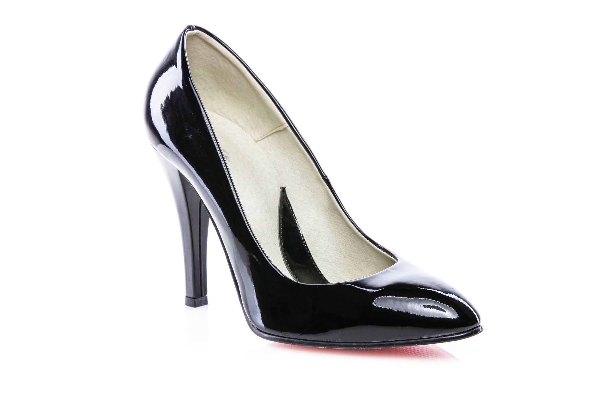 Pantofi Stiletto Negru piele lacuita Casual  -orice culoare
