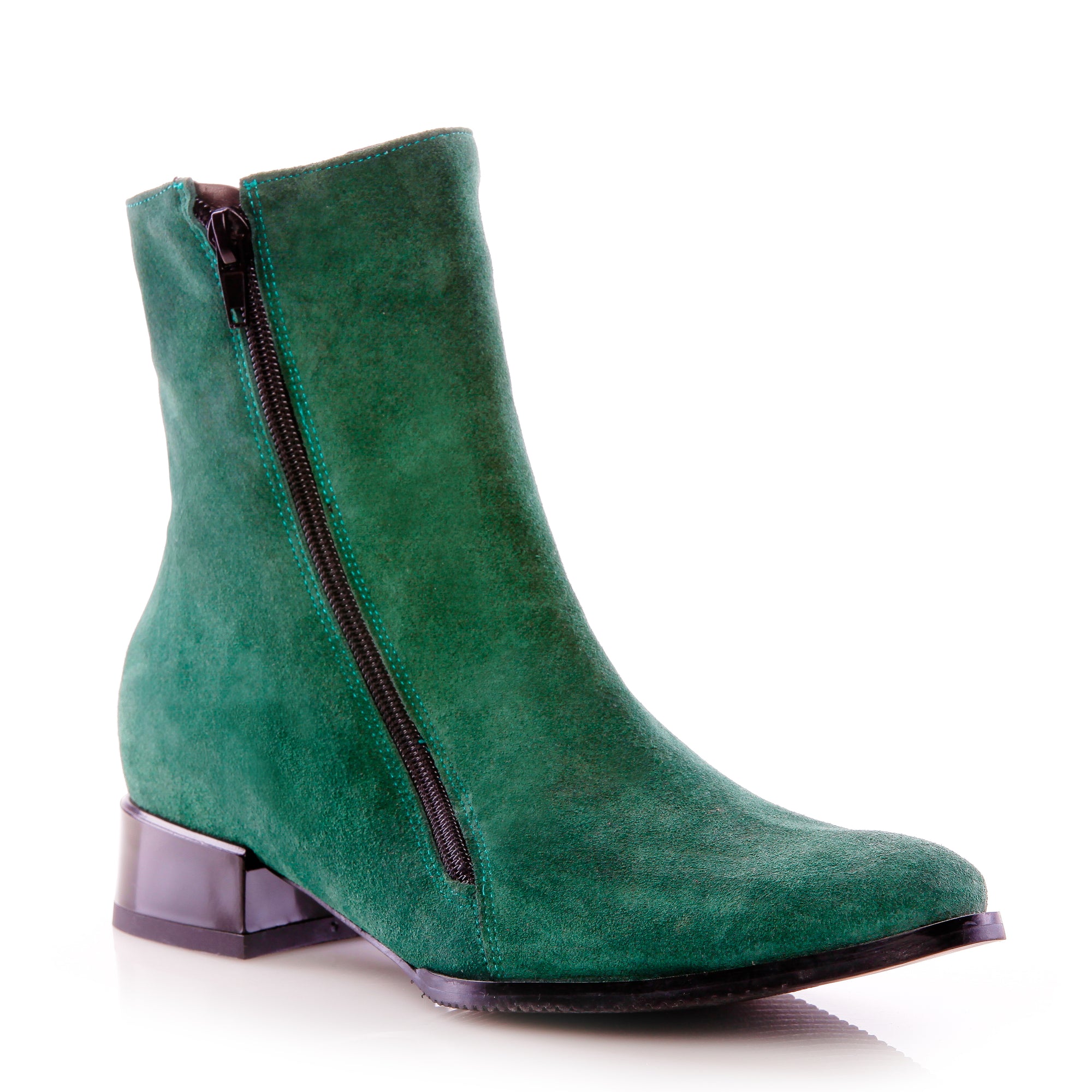 Ghete dama V6 piele intoarsa verde - orice culoare