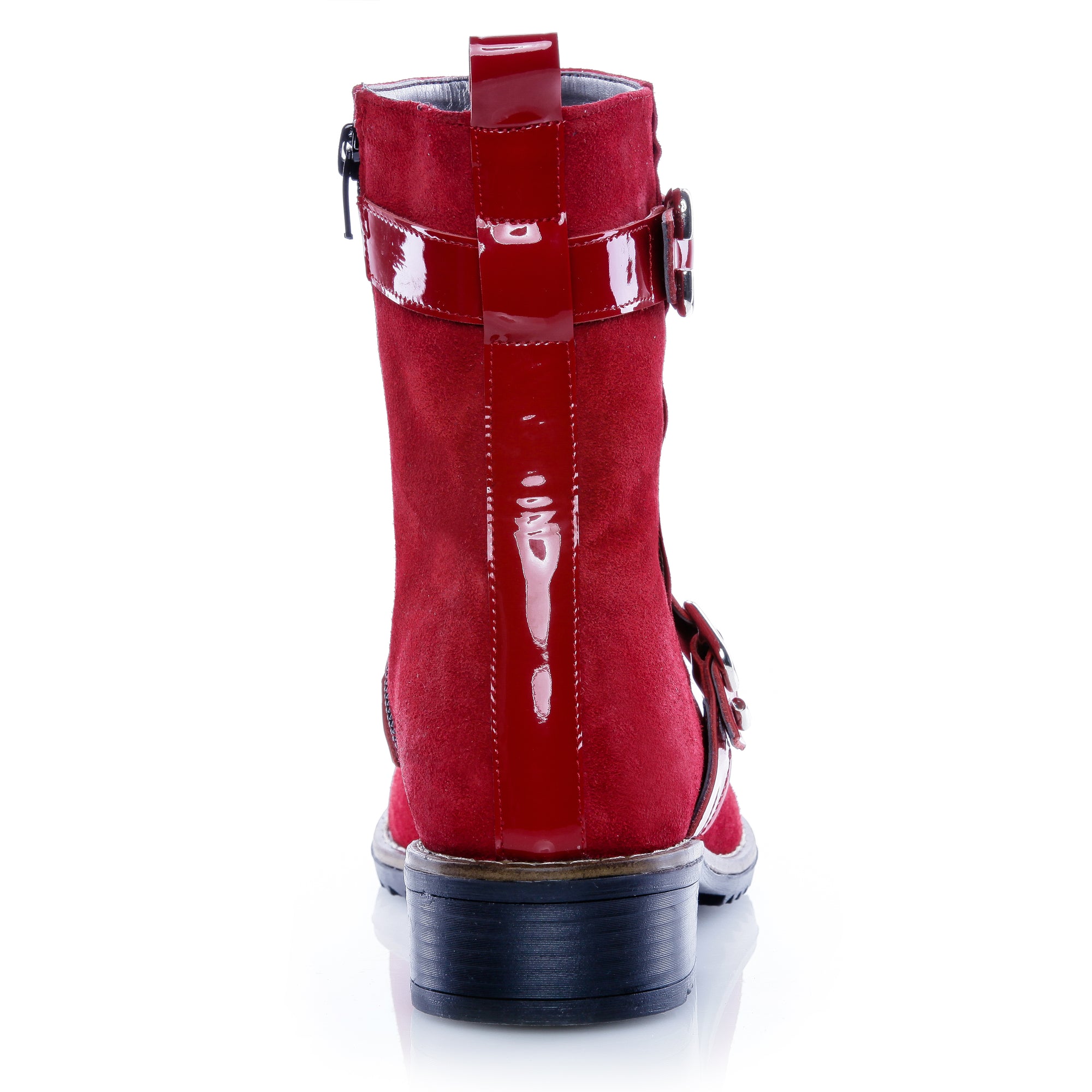 Ghete dama V7 piele intoarsa rosu - orice culoare