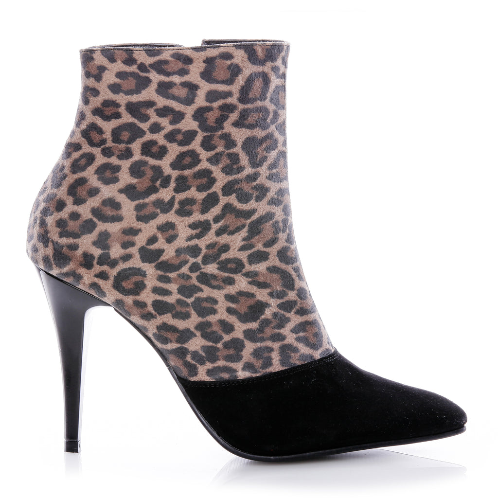 Botine dama cu toc V9 animal print - orice culoare