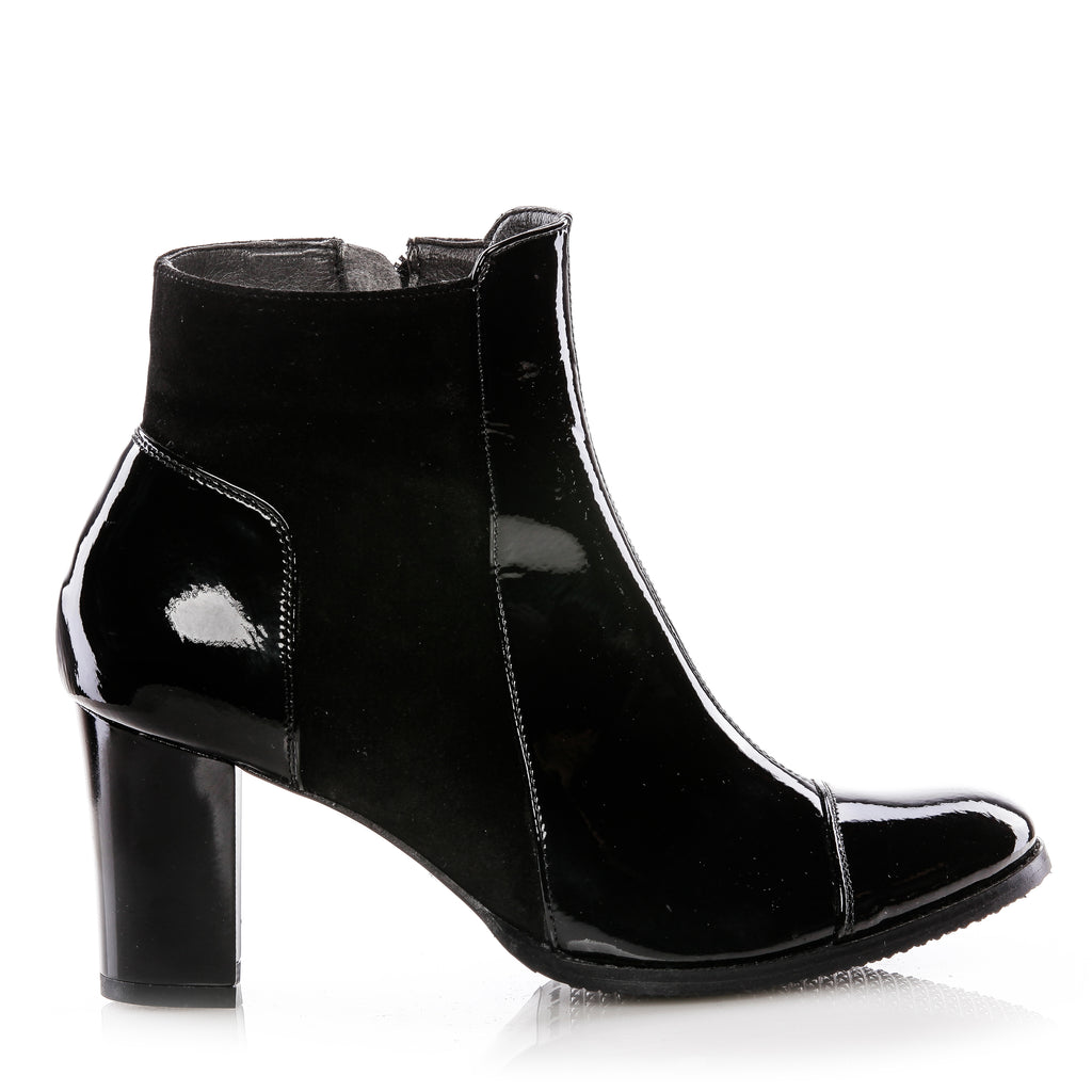 Ghete dama V10 piele lacuita negru - orice culoare