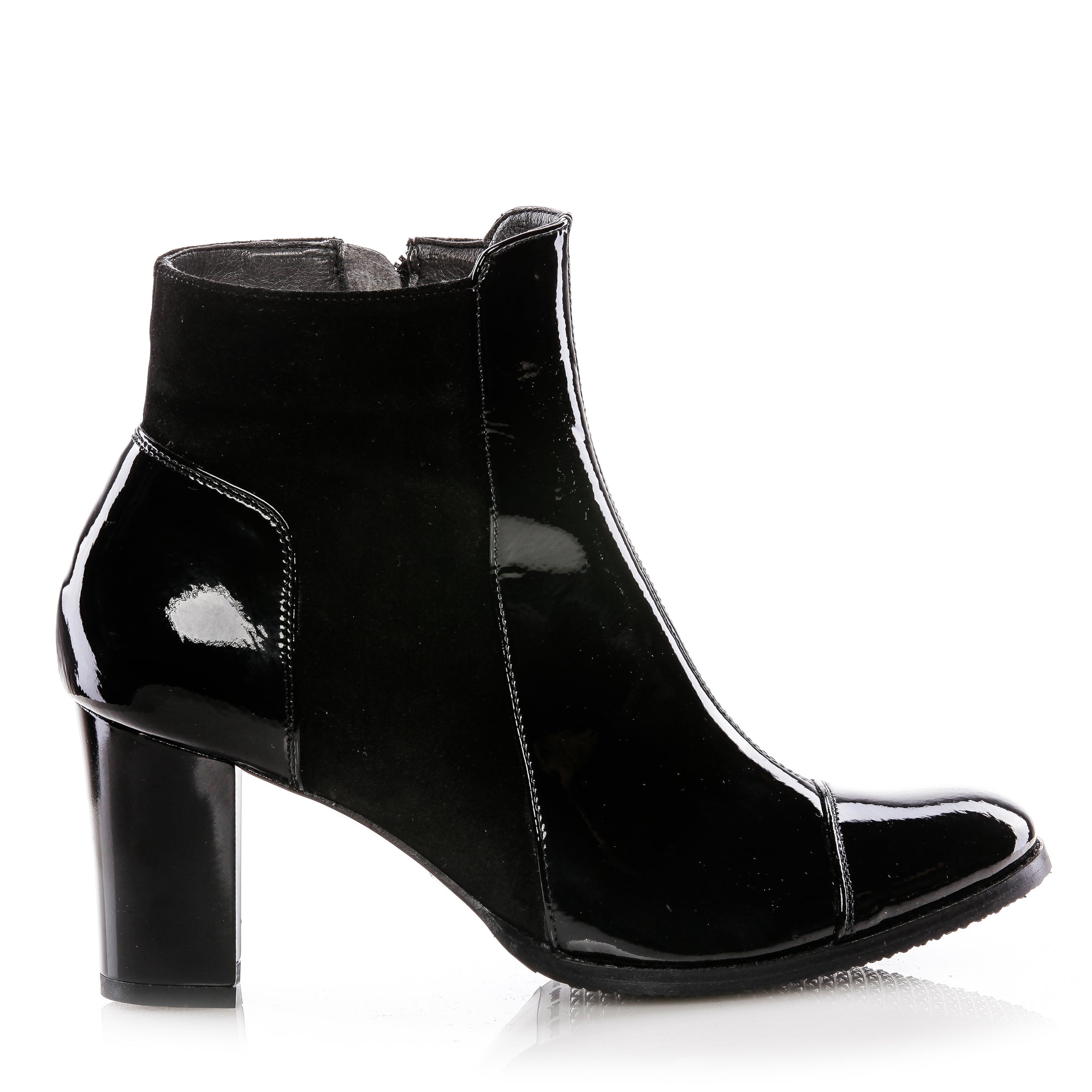 Ghete dama V10 piele lacuita negru - orice culoare