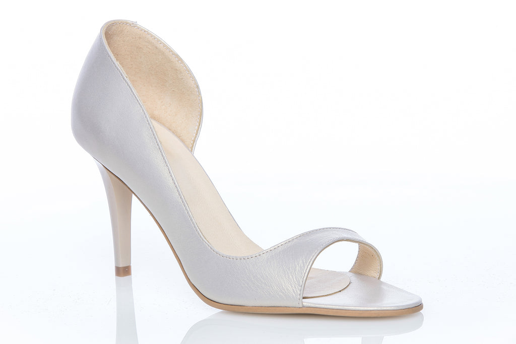 Pantofi Piele Mini Lara Decupat Ivory - orice culoare