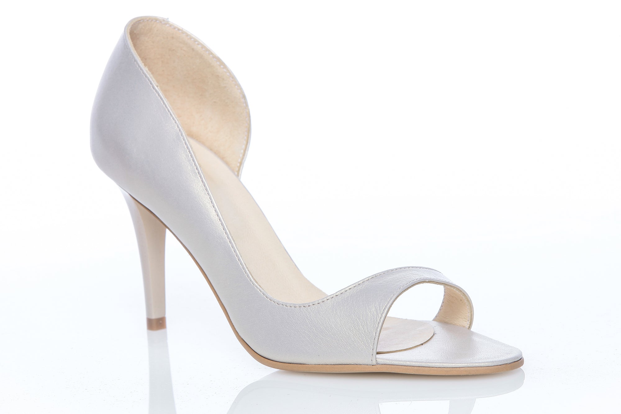 Pantofi Piele Mini Lara Decupat Ivory - orice culoare