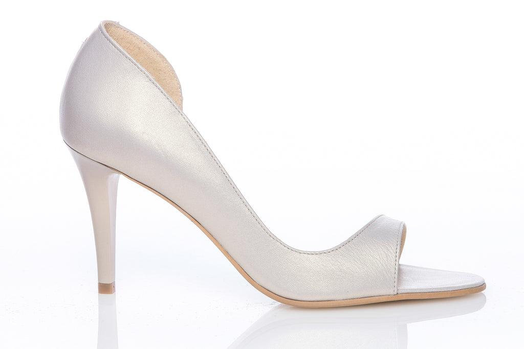 Pantofi Piele Mini Lara Decupat Ivory - orice culoare