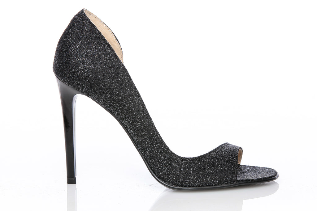 Pantofi Piele Lara Decupat Glitter - orice culoare