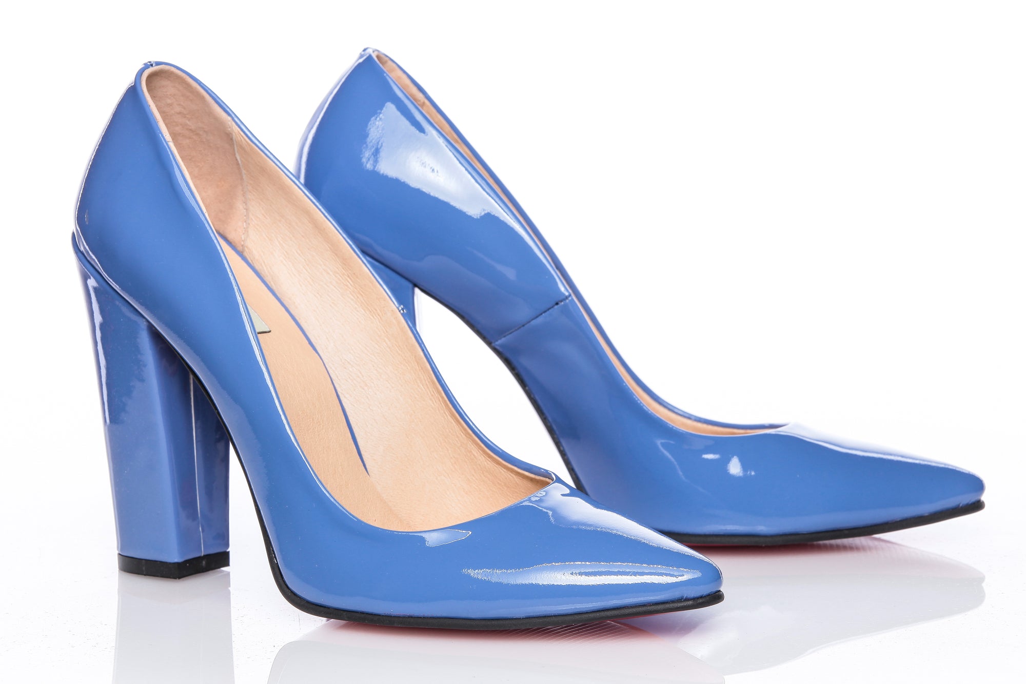 Pantofi Piele Stiletto M3  Albastru - orice culoare