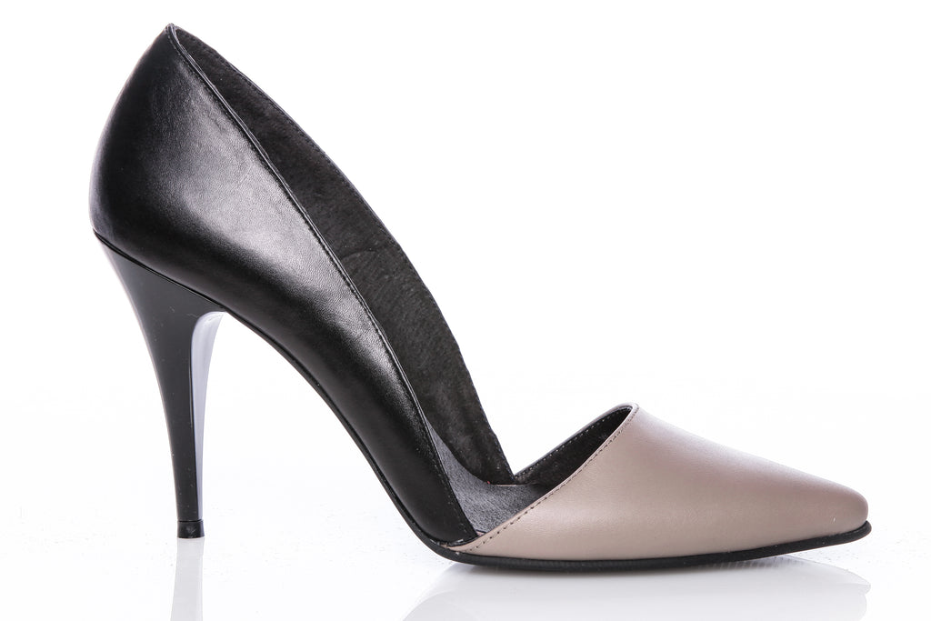 Pantofi Dama Stiletto M1 Piele Duo -  orice culoare