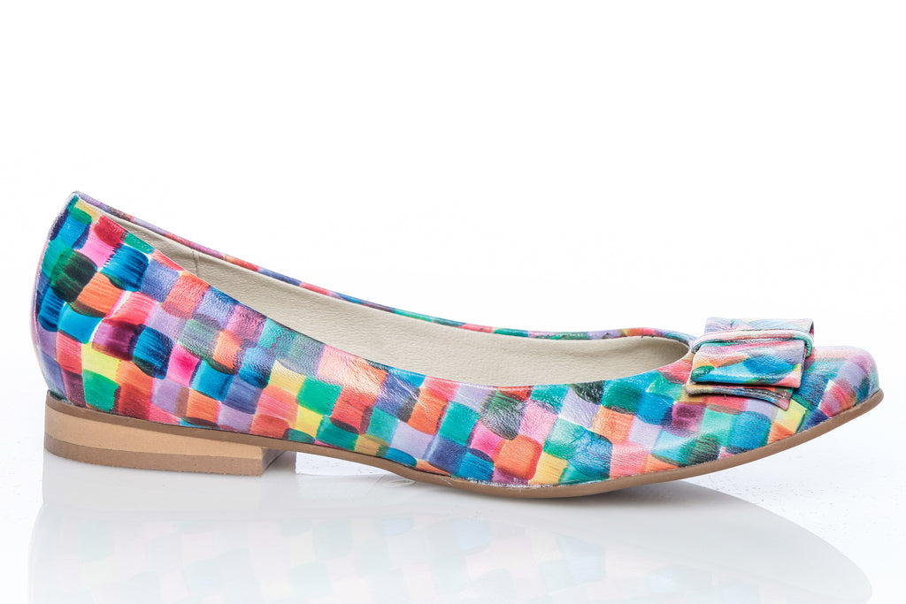 Balerini piele naturala Chic Multicolor