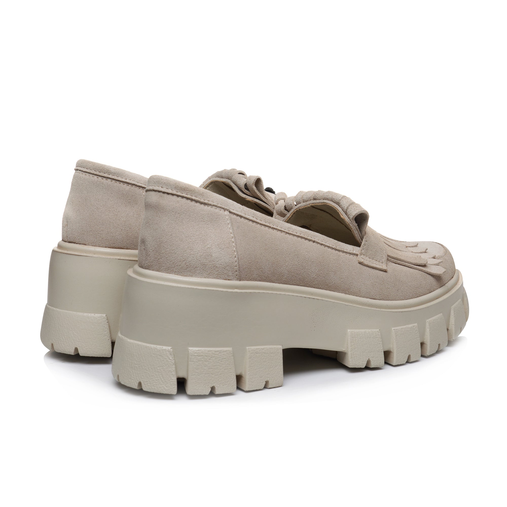 Mocasini Dama Piele Bej Talpa Inalta V68 - orice culoare