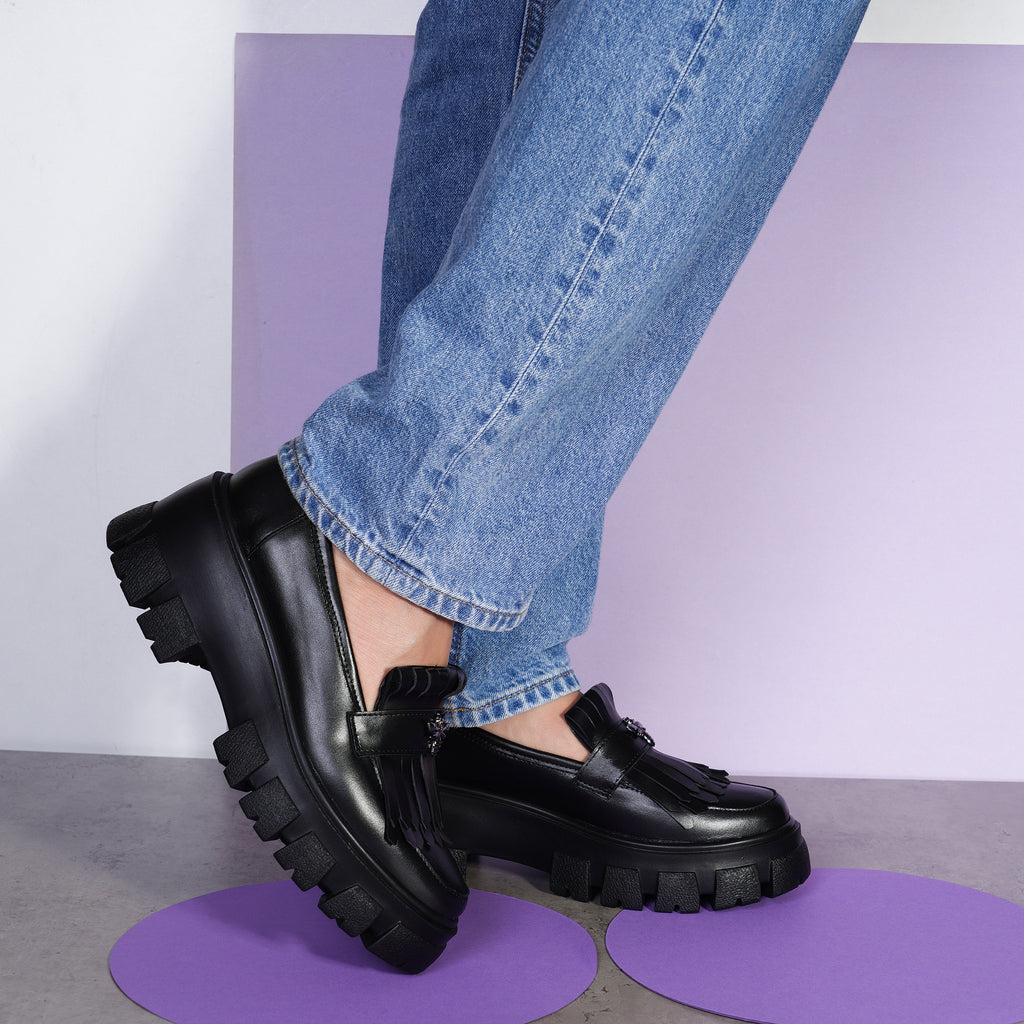 Mocasini Dama Piele Negru Color V68  - orice culoare