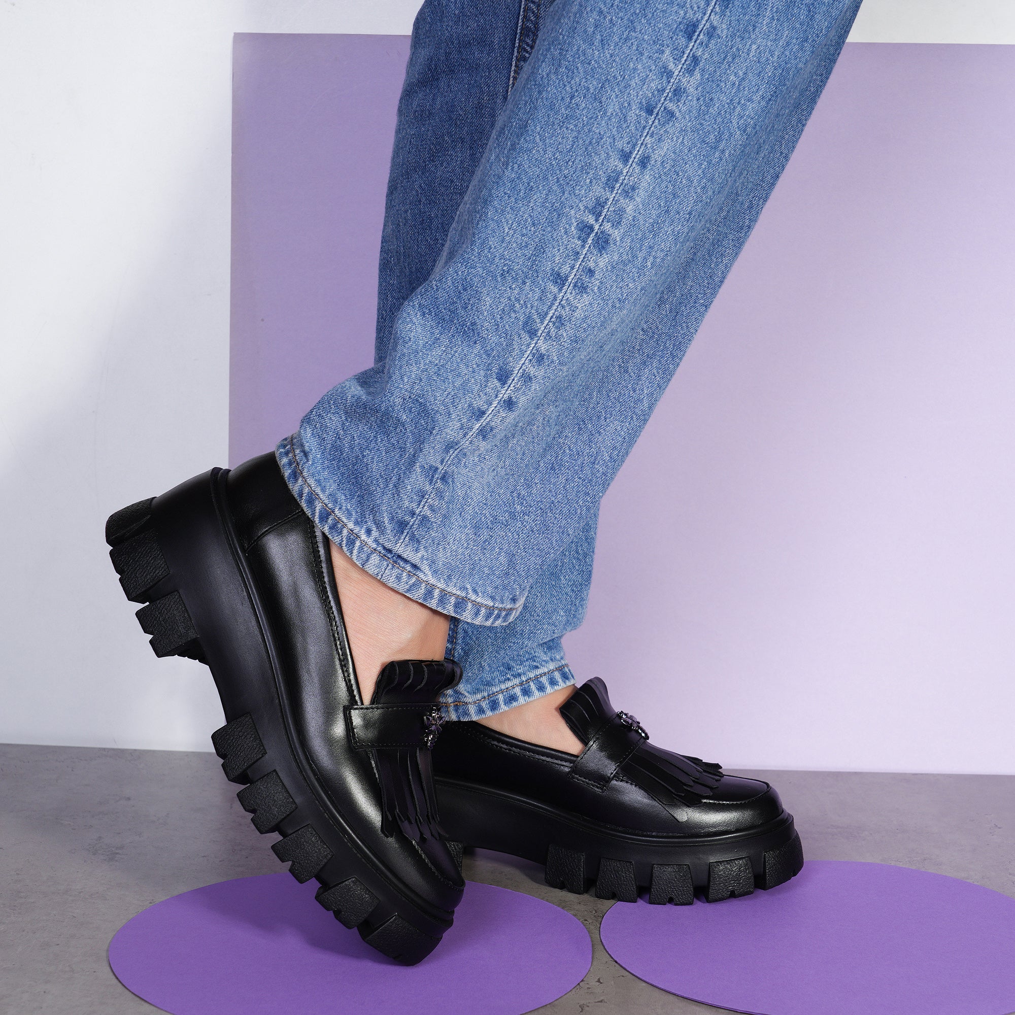 Mocasini Dama Piele Negru Color V68  - orice culoare