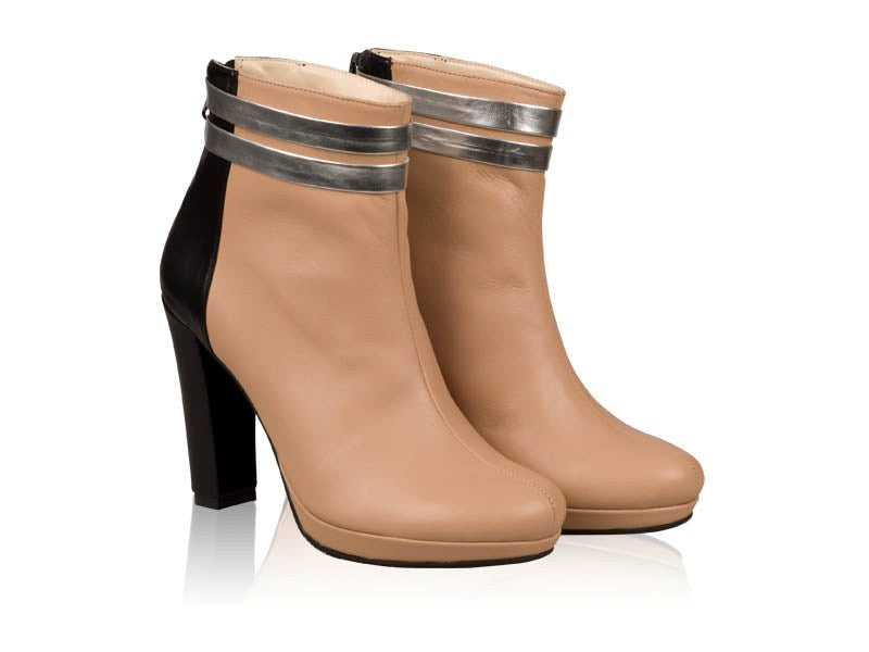 Botine dama piele Crem N 22 - disponibile pe orice culoare